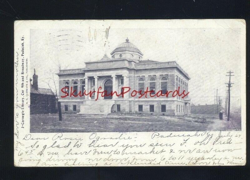 PADUCAH KENTUCKY CARNEGIE LIBRARY GIBBINSVILLE IDAHO VINTAGE POSTCARD