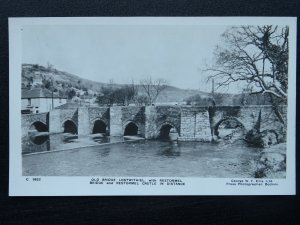 Cornwall OLD BRIDGE LOSTWUTHIEL with RESTORMEL - Old RP Postcard by G.W.F. Ellis