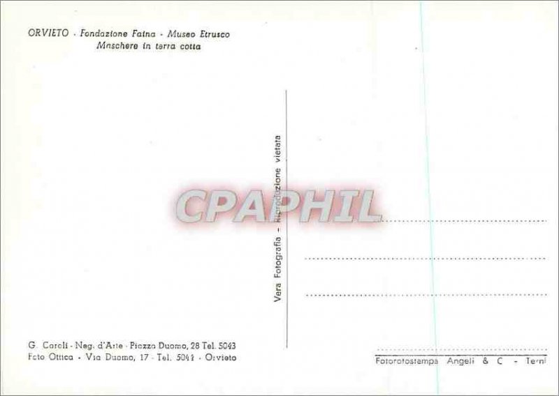 Postcard Modern Orvieto Fondazione Museo Etrusco Faina Marchere in Terra Cotta