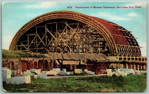 Mormon Tabernacle Under Construction Salt Lake City Utah UT UNP DB Postcard J11