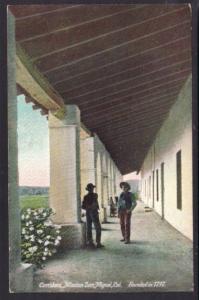Corridors,Mission,San Miguel,CA Postcard 