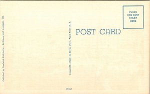 Smoke Park Bancroft Hall US Naval Academy Annapolis MD Maryland Linen Postcard