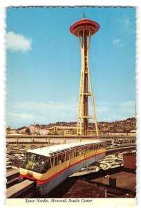 SPACE NEEDLE Monorail, Seattle Center Washington 4x6 1960s Vintage Postcard