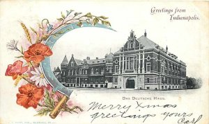 IN, Indianapolis, Indiana, Das Deutsche Haus, Exterior View, Postal Card, Kropp
