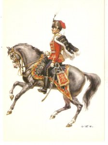 Cavalry Soldiers in European nations in 1800s Set of seven (7) modern German P