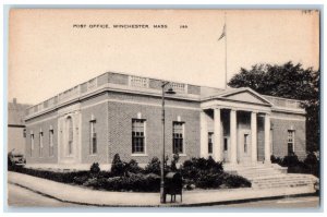 c1910's Post Office Building Winchester Massachusetts MA Antique Postcard