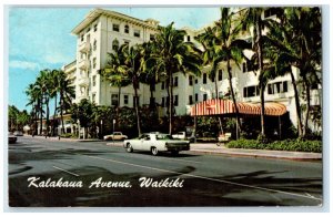 1967 Kalakua Avenue Looking Down Main Boulevard Waikiki Hawaii HI Cars Postcard