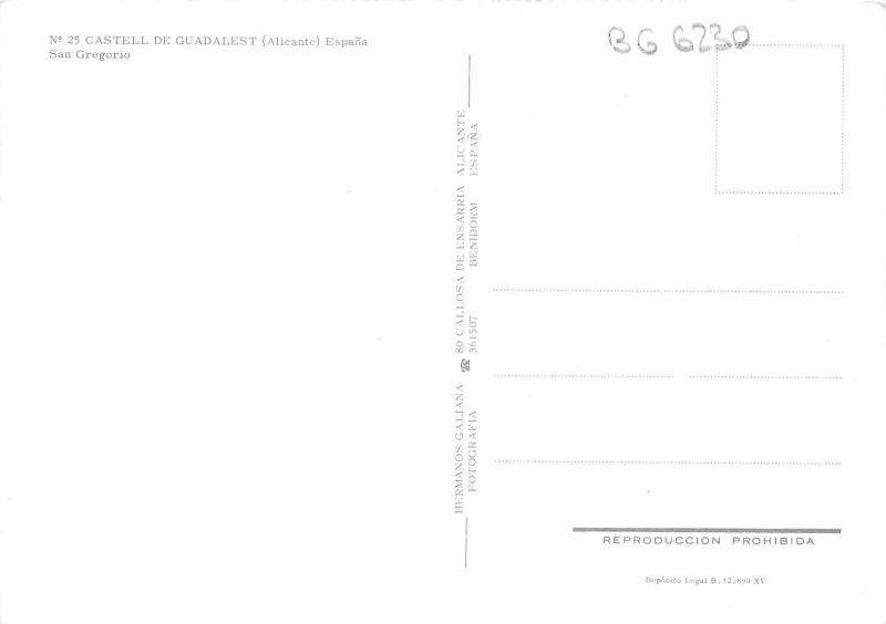 BG6230 castell de guadalest alicante san gregorio   spain
