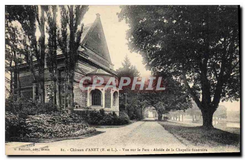 Old Postcard Chateau d'Anet E and L View Apse Park Funeral Chapel