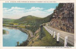 Standing Stone Narrows Roosevelt Hwy bet Rock Mount & Towanda PA Pennsylvainia