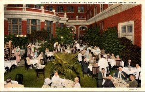 Texas Corpus Christi The Neuces Hotel Scene In The Tropical Garden Curteich