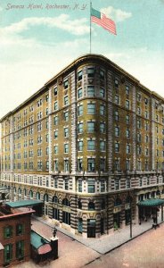 Vintage Postcard 1909 Stunning Front View Seneca Hotel Rochester New York NY