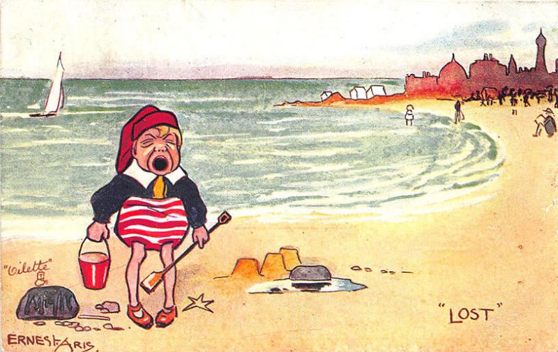 Raphael Tuck Seaside Humour Lost Signed Ernest Aris Postcard