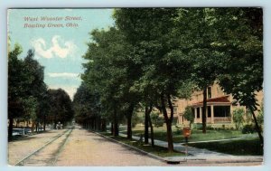 BOWLING GREEN, Ohio OH ~ WEST WOOSTER STREET Scene 1912 Wood County  Postcard