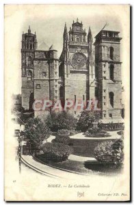 Old Postcard Rodez The Cathedral
