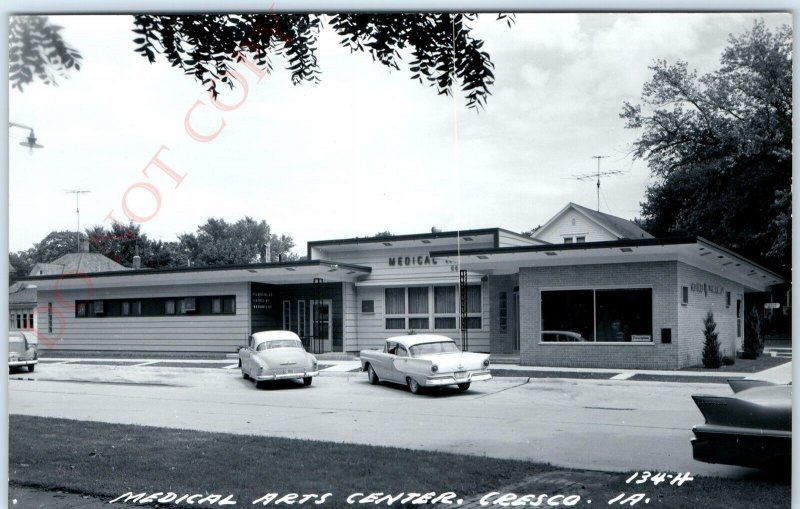 c1950s Cresco, IA RPPC Medical Arts Center Postcard Doctors Nierling Dankle A102