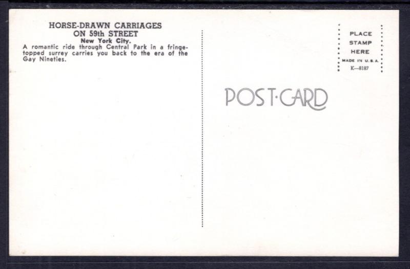 Horse Drawn Carriages,59th Steet,New York,NY