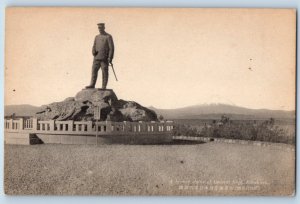 Kanagawa Prefecture Japan Postcard Bronze Statue of General Nogi Enoshima c1910