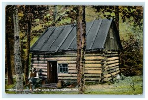 1910 Abram's Camp Cabin At Lake Adirondacks Mountains New York NY Postcard 