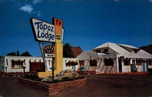 Buena Vista CO Topaz Lodge Motel Roadside Chrome Vintage Postcard