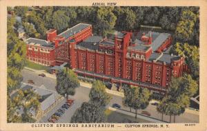 Clifton Springs New York Sanitarium Birdseye View Antique Postcard K42085