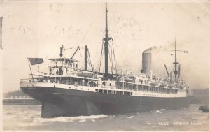 RPPC ADDA SHIP GREAT BRITAIN LONDON PAQUEBOT CANCEL REAL PHOTO POSTCARD 1923