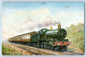 Birmingham England Postcard C.W.R Birmingham to London Train c1910 Tuck Art