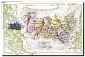 Old Postcard geographical maps of Chocolaterie & # 39Aiguebelle Vosges Cloitr...