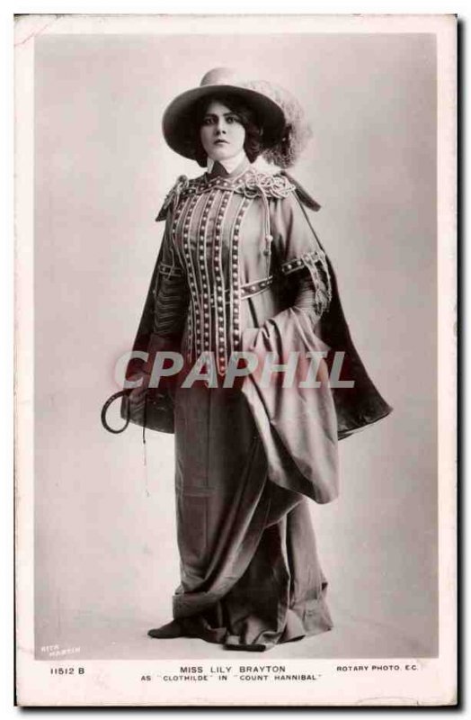 Old Postcard Fantasy Theater Woman Miss Lily Brayton Clothilde in Count Hannival