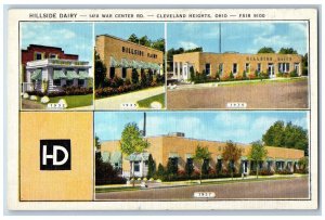 Cleveland Heights Ohio OH Postcard Hillside Dairy Multiview c1930's Vintage