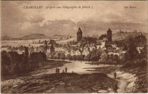 CPA CHAROLLES d'Apres une Lithographie de Jobard (1190757)