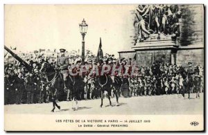 Postcard Old Army Fetes Victory parade July 14, 1919 The General Pershing