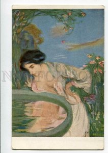 3082754 Semi-Nude Woman near Water MIRROR by AMAN-JEAN vintage