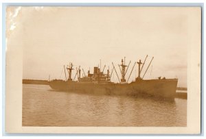 c1940's Yugoslavia Victory Steamer Victory Port Ship Vintage RPPC Photo Postcard