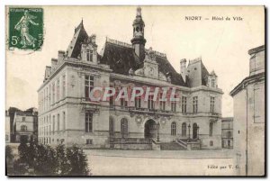 Old Postcard Niort Hotel De Ville