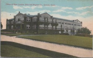 Postcard Office New London Ship + Engine Co Groton Ct