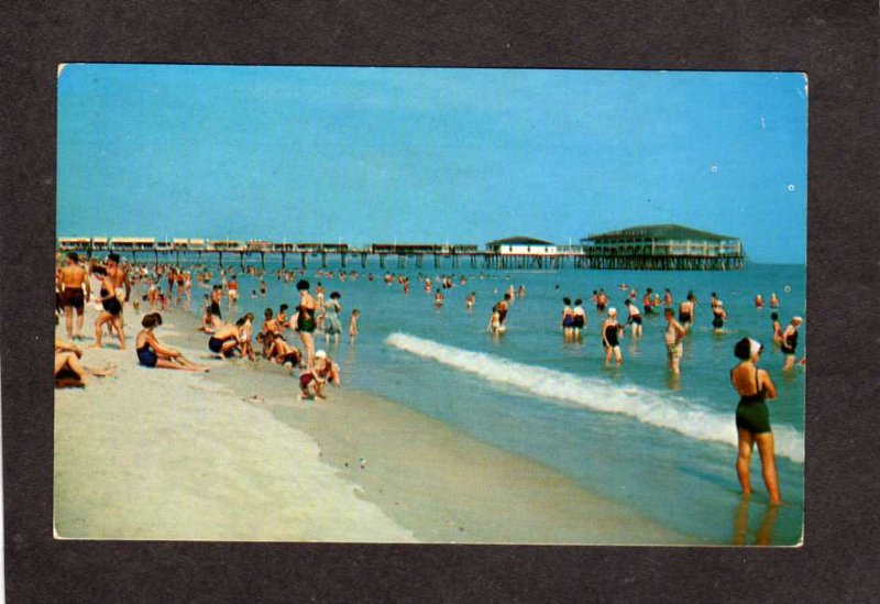 ME Beach Bathers Pier Casino Old Orchard Beach Maine Postcard