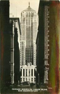 Board Trade Building Observatory Chicago Illinois 1930s RPPC Photo Postcard 4198