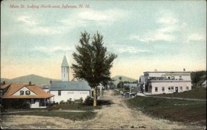 Jefferson New Hampshire NH Main Street Town View Vintage Postcard