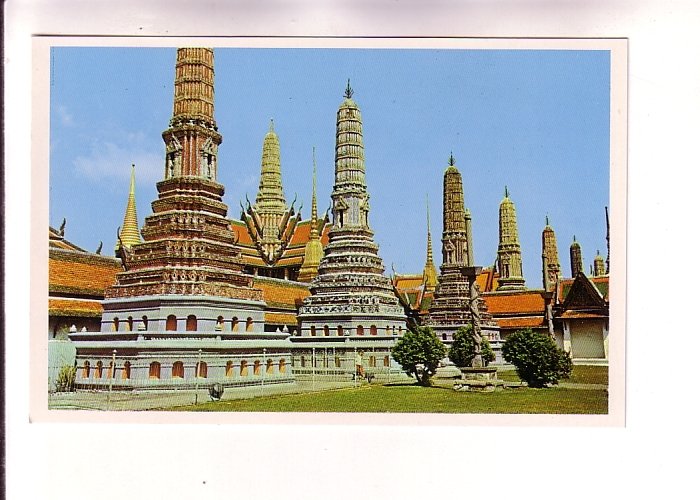 The Pagodas of The Emerald Buddha Temple, Bangkok, Thailand