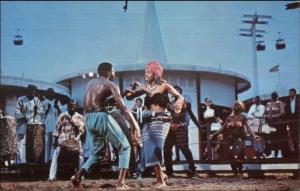 New York City World's Fair African Drums & Dancing Postcard