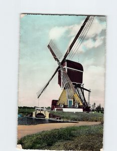 Postcard Wipwatermolen nabij Voorhout, Netherlands