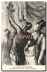 Old Postcard Daumier Exhibition 1867 A real cicerone