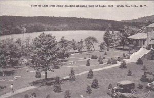 New York White Roe Lake View Of Lake From Main Building Albertype