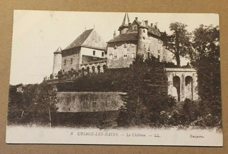 VINTAGE UNUSED POSTCARD THE CASTLE, URIAGE-LES-BAINS, FRANCE