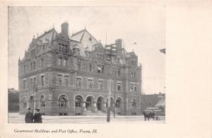 PEORIA IL GLEN OAK PARK LAKE + GOVERNMENT BLDGS LOT OF 2  POSTCARDS 1900s