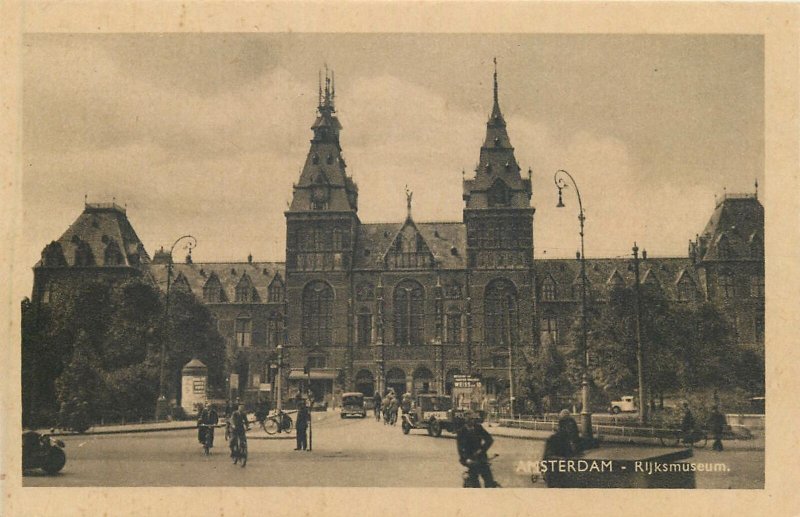 Netherlands Amsterdam Rijksmuseum vintage  Postcard