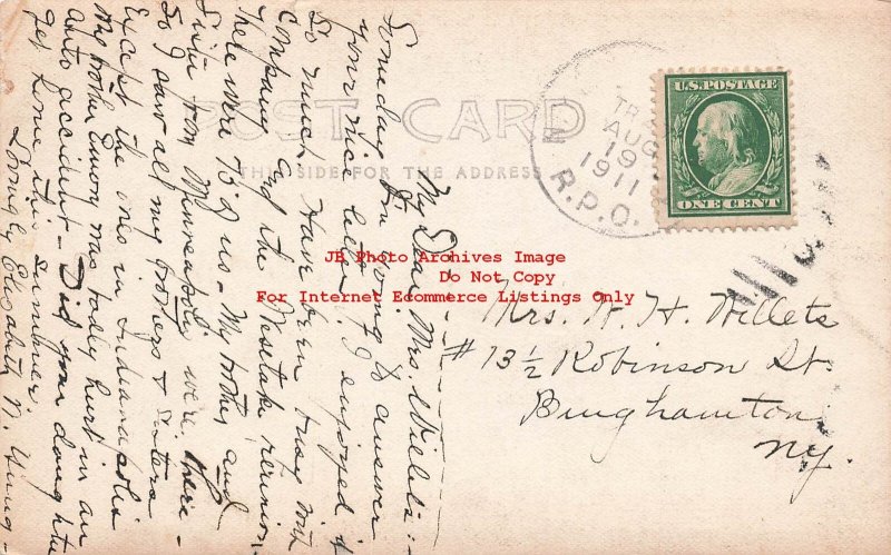 NY, Adirondack Mountains? New York, RPPC, Elmwood 1897, Cabin or Lodge