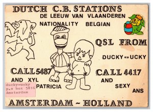 Postcard QSL CB Ham Radio Amateur Card From Amsterdam Holland 