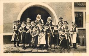 Folk costume from the German settlement area around Wischau Germany rppc 1940s